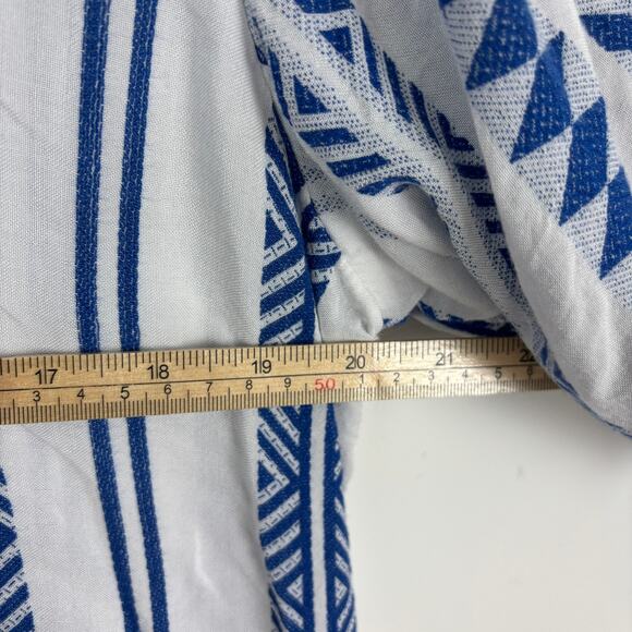 GOA BEACHWEAR BY JAPNA Swim Coverup XL Blue White Tunic Dress - Picture 4 of 5